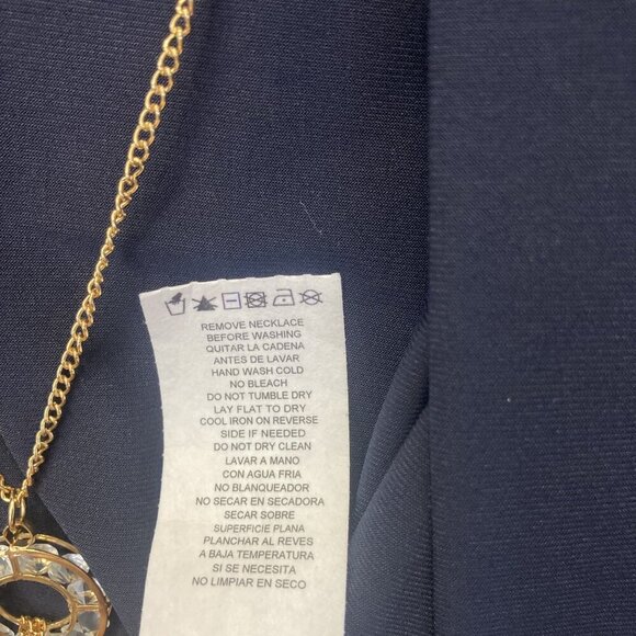 R&M‎ Richards Sheer Jacket Tank 2 Piece Set Womens 8 Blue Gold Paisley Elegant - Picture 16 of 16